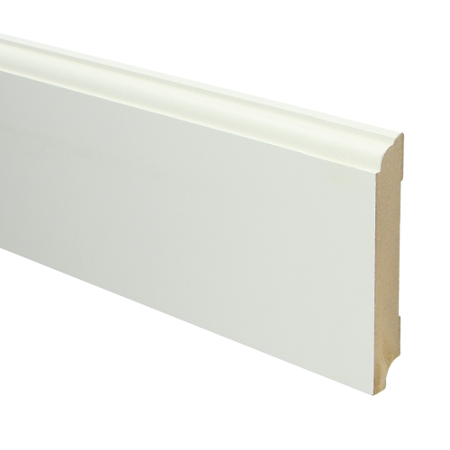 MDF Eigentijdse plint 115x18 wit voorgelakt RAL 9010 - 115x18 eigentijdse plint - 16016