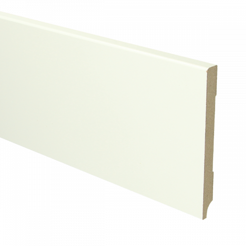 MDF Moderne plint 120x12 wit voorgelakt RAL 9010 - 120 hoge sfeerplint - 16029