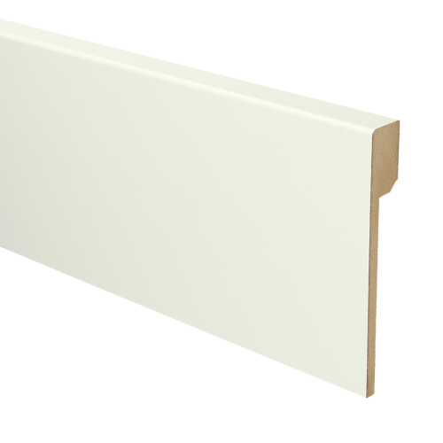 MDF Renovatie plint modern 120x18 voorgelakt RAL 9010 - 120 renovatieplint 9010 - 16021