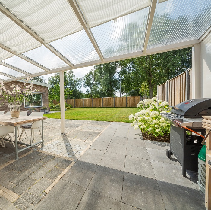 Verasol Greenline veranda alle afmetingen polycarbonaat dak - 2016 greenline zonnendoeken binnen hr polycarbonaat - Verasol Greenline polycarbonaat dak 300x250cm