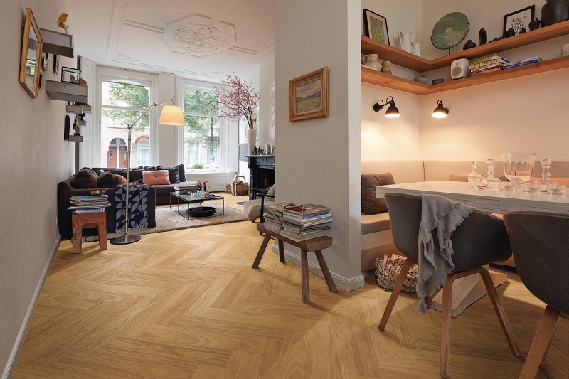 MeisterParquet. longlife PS500 Visgraat Eik harmonisch 09000 - 9000 ps500 ultramattlackiert ambiente - Meister.Parquet PS500 09000