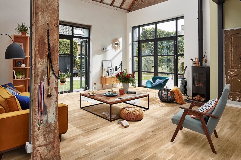 MeisterParquet. longlife PC200 Eik levendig wit 09042 - 9042 pc200 ultramattlackiert ambiente r01 - Meister.Parquet PC200 09042