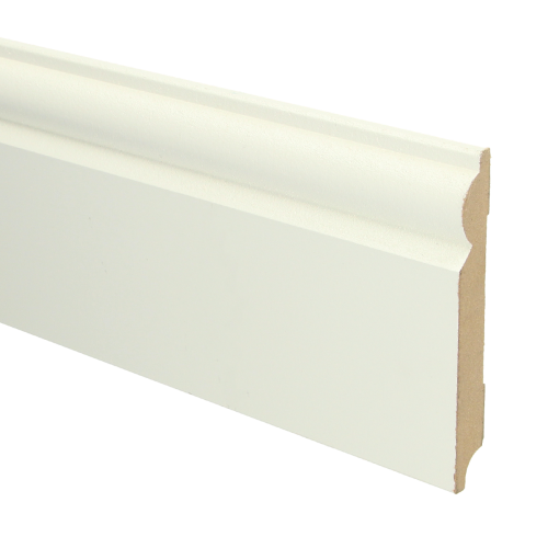 MDF Barok plint 120x15 wit voorgelakt RAL 9010 - Barokplint 120 9010 - 16060