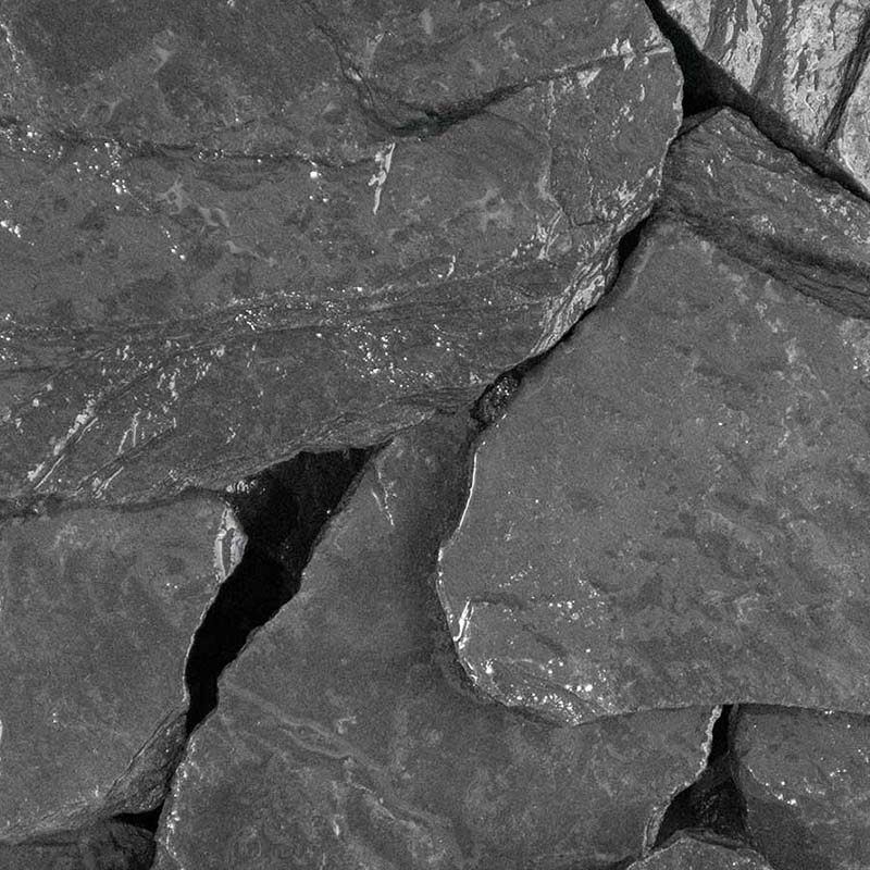 Canadian Slate zwart breuksteen 60-180mm - Canadian slate breuksteen - Canadian Slate zwart brst 60-180mm Midi