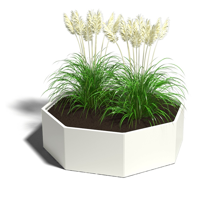 Gepoedercoat Staal Plantenbak Chicago 80 diverse hoogtes - Chicago 80x40 ral9010 1 - Gepoedercoate Chicago 80 Hoogte 30cm