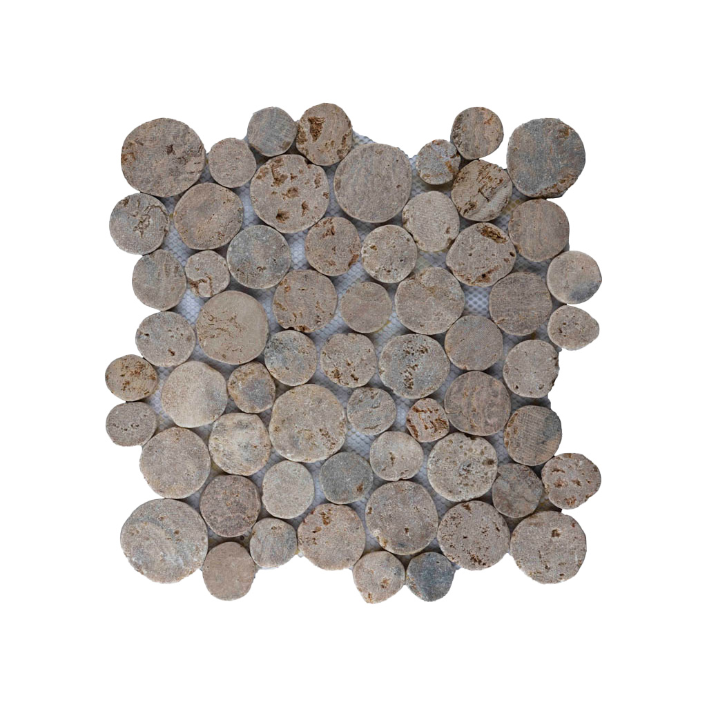Moza&iuml;ek munt zonsondergang bruin - Coin sunset brown - BN113 munt zonsondergang bruin