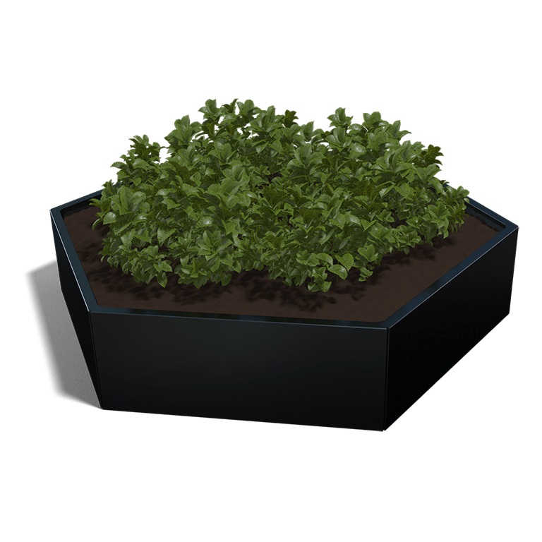 Gepoedercoat Staal Plantenbak Denver 100 diverse hoogtes - Denver 100x40 ral9005 1 - Gepoedercoate Denver 100 Hoogte 30cm