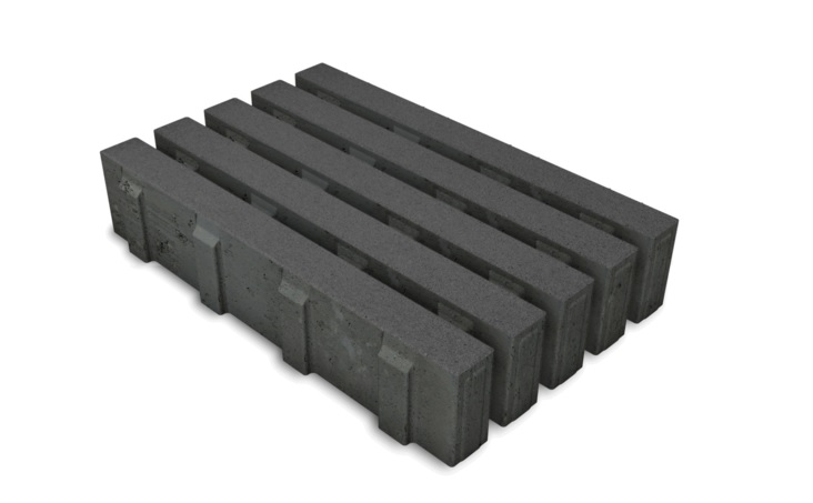 Eco Solution EcoStrook antraciet 60x40x12cm - Ecosteen stroke antraciet - Eco Solution EcoStrook antra 60x40x12