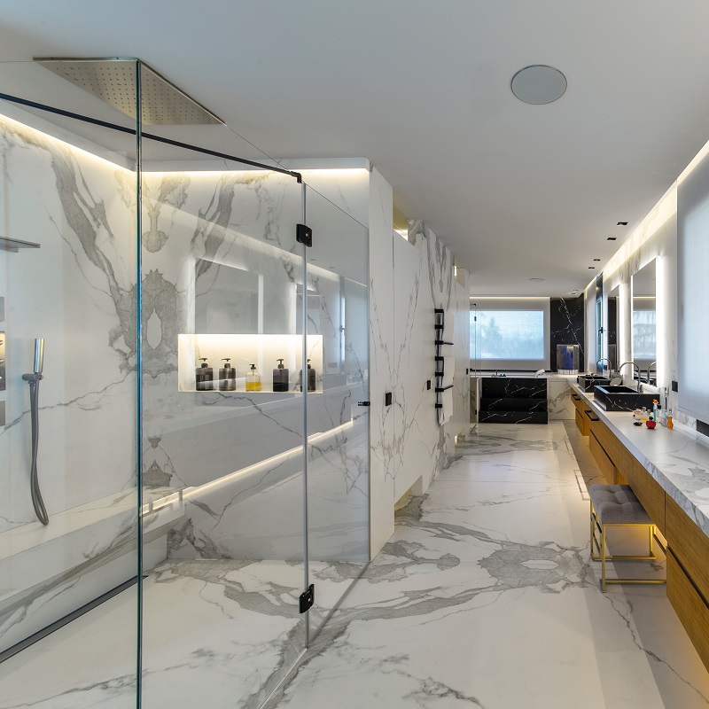 Neolith Estatuario E01 Silk diverse afmetingen - Estatuario cladding neolith sfeer 1 - Estatuario E01 Silk 75x75