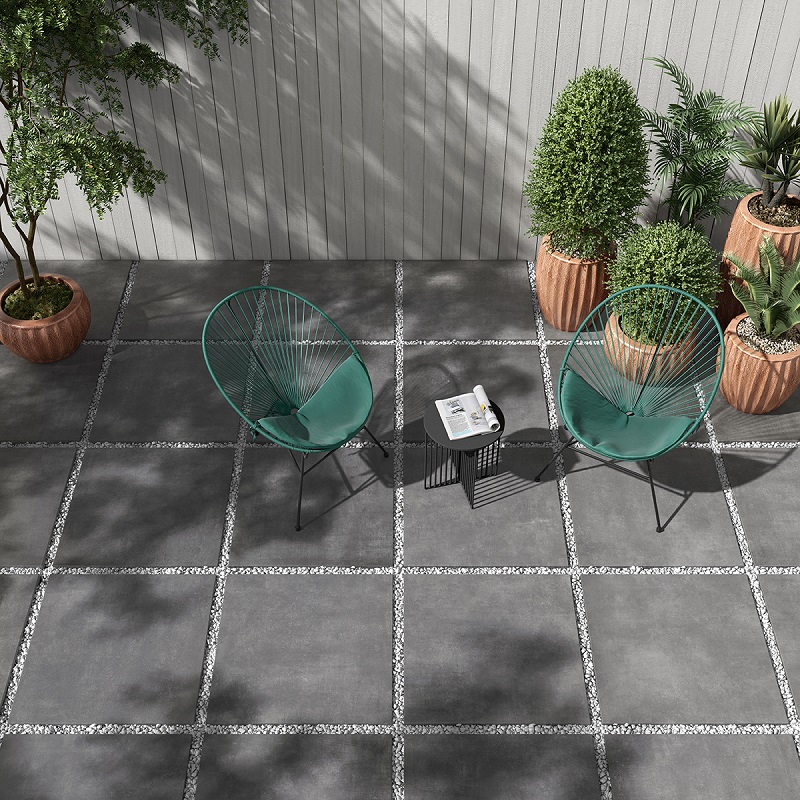 TwentyGres Flow Smoke KTBN04 80x80x2cm - Geoceramica 60x60x4 flow smoke sfeer - KTBN04 Flow Smoke 80x80x2