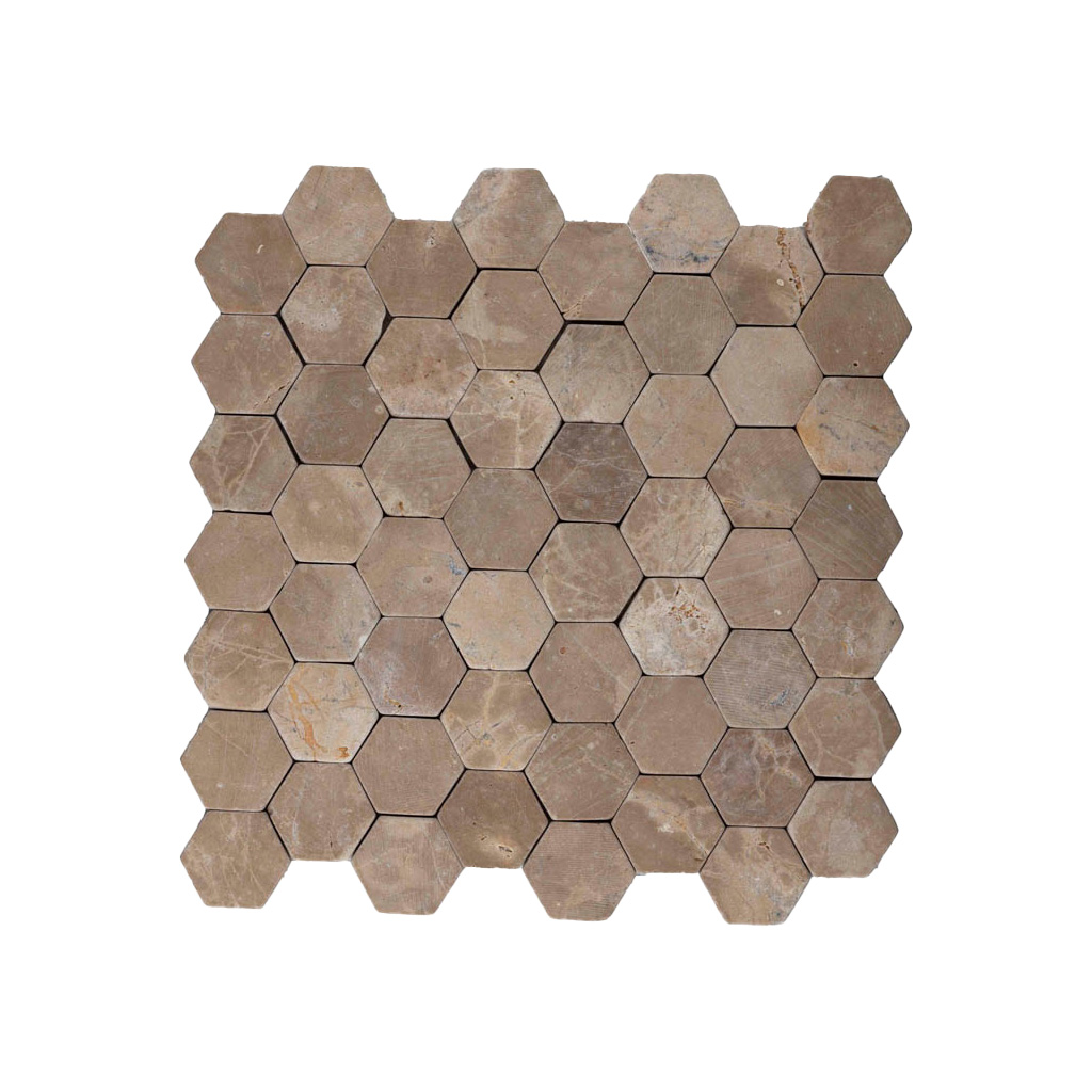 Parket kleine hexagon licht bruin - Hexagon small light brown - BN113 kleine hexagon licht bruin