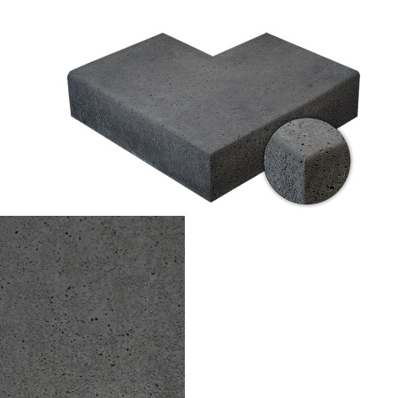 Traptrede Oud Hollands antraciet hoekstuk diverse afmetingen - Hoekstuk 15cm antraciet - Traptrede Oud Hollands antra hoekstuk 15cm