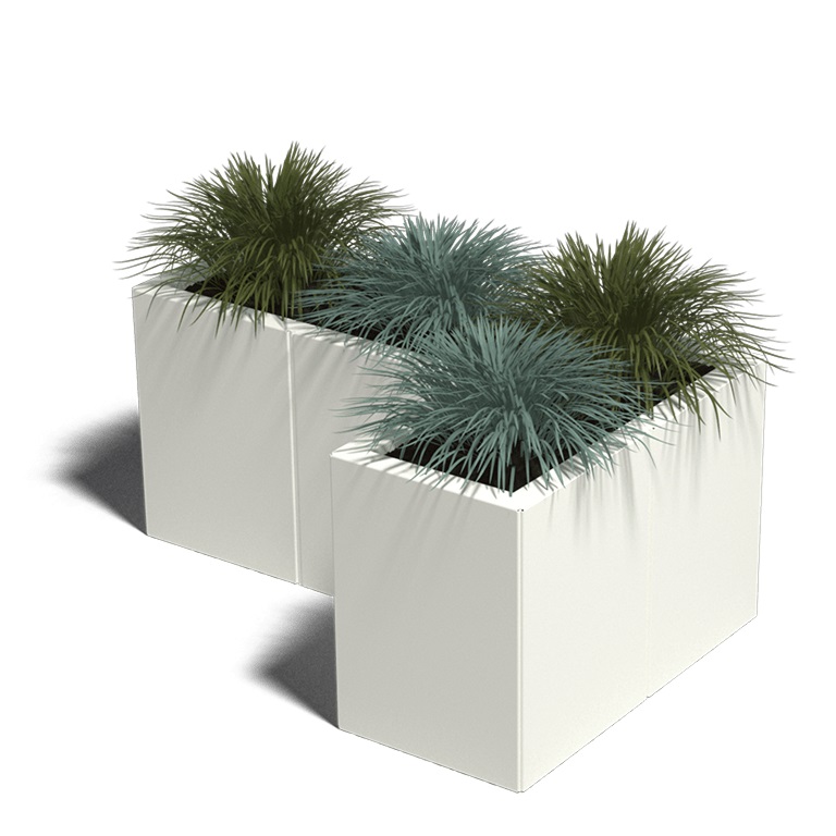 Gepoedercoat Staal Plantenbak Kansas 30 diverse hoogtes - Kansas 30x40 ral9010 1 - Gepoedercoate Kansas 30 Hoogte 30cm