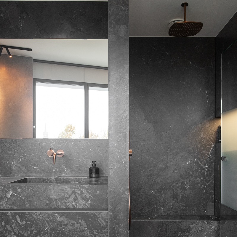 Neolith Layla Slate diverse afmetingen - Layla shower tray 1 - Layla Slate 75x75