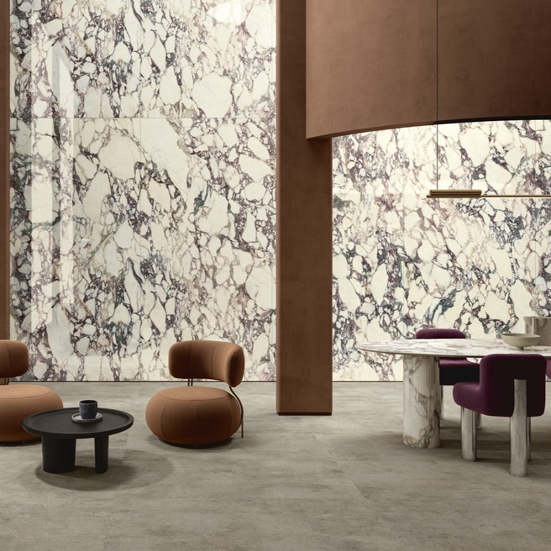 Ariostea Ultra Marmi Calacatta Viola Soft diverse afmetingen - Marble effect floors calacatta viola 03 - Ariostea Calacatta Viola Soft 37,5x75cm