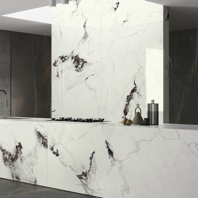 Ariostea Ultra Marmi Capraia Lucidato Shiny diverse afmetingen - Marble effect floors capraia 01 - Ariostea Capraia Lucidato Shiny 37,5x75cm