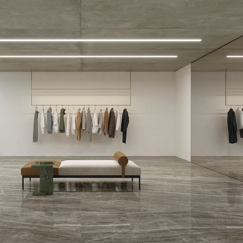 Ariostea Ultra Marmi Daino Grigio Levigato Silk diverse afmetingen - Marble effect floors daino grigio 01 - Ariostea Daino Grigio Levigato Silk 37,5x75cm
