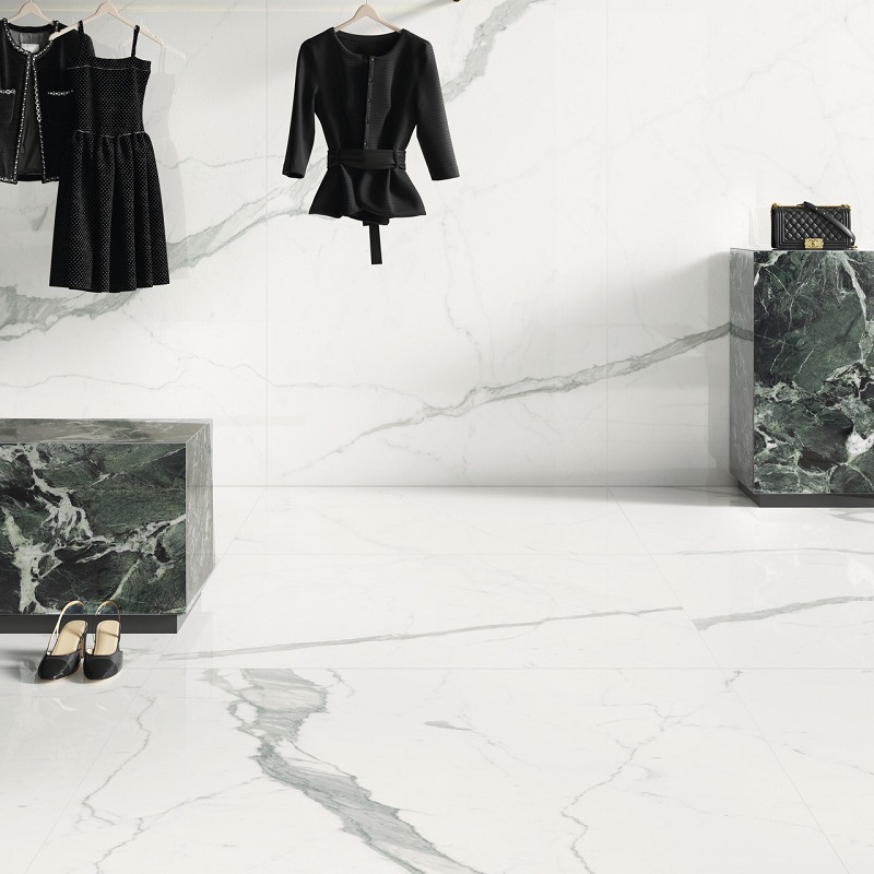 Ariostea Ultra Marmi Statuario Altissimo Block B Soft 150x300cm - Marble effect white floors statuario altissimo 08 - Ariostea Altissimo Block B Soft 150x300cm