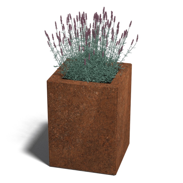 Cortenstaal Plantenbak Miami 30x30cm diverse hoogtes - Miami30x30x40 corten 2 - Cortenstaal Plantenbak Miami 30x30x30cm