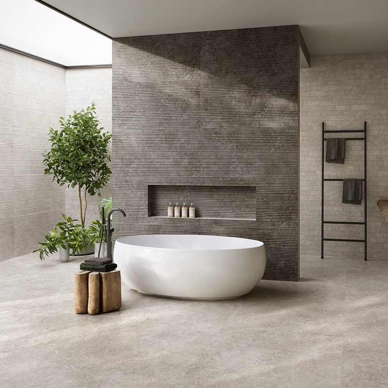 Landstone Gravel diverse afmetingen - Novabell cersaie 22 landstone gravel - Landstone Gravel 60x60