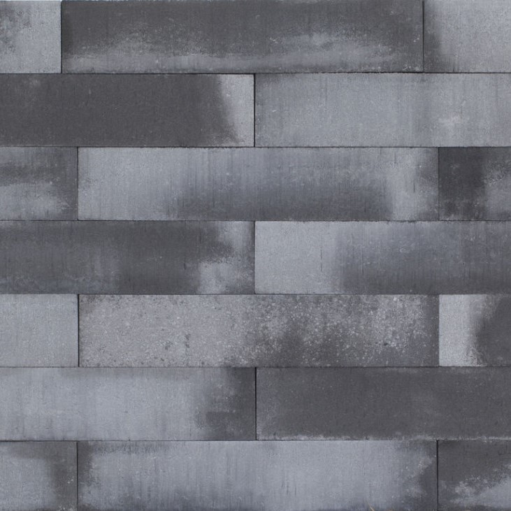 MBI Patioblok Strak Grey/Black 60x12x12cm - Patioblok strak 60x12x12 cm grijszwart 1 - Patioblok Strak Grey 60x12