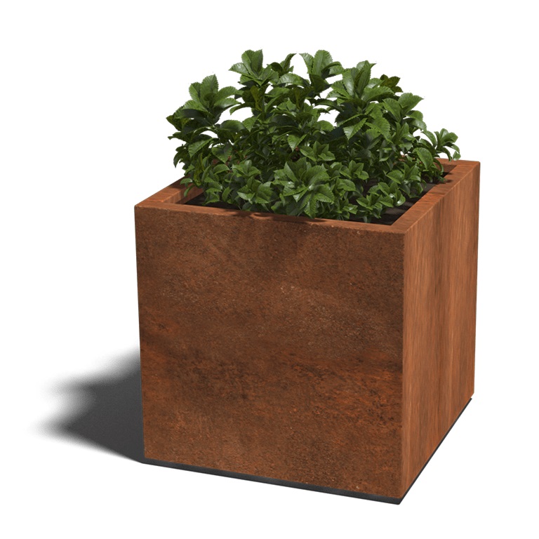 Cortenstaal Gelaste Plantenbak Montana 70x70x70cm - Pb las co 70x70x70 bodem corten - Cortenstaal Plantenbak Montana 70x70x70cm