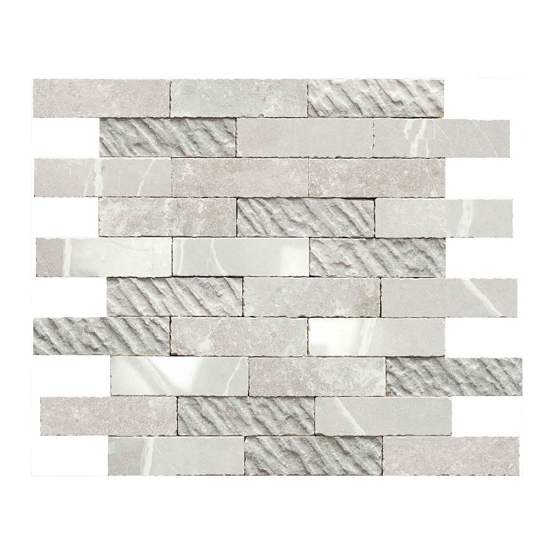 Pietra Unico Silver Mosaico Mix 30x30x0,95cm - Pietra unico mosaico mix silver 1 2 - Pietra Unico Silver Mosaico Mix 30x30x0,95cm