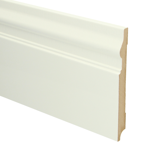 MDF Renaissance plint 190x18 wit voorgelakt RAL 9010 - Renaissance plint 190 - 16069
