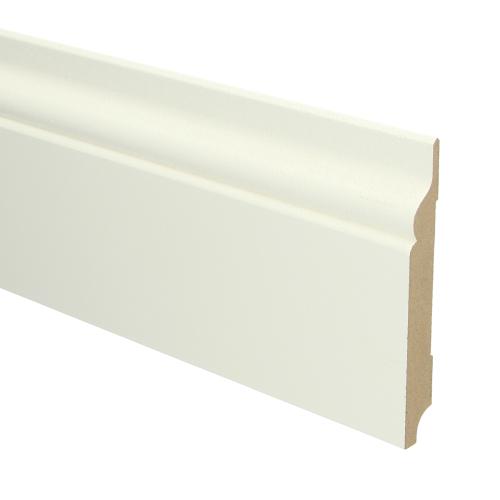 MDF Romantische plint 120x15 wit voorgelakt RAL 9010 - Romantische plint 9010 120 - 16053