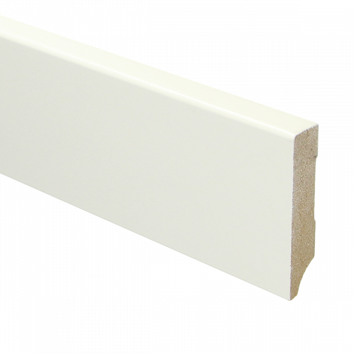 MDF Moderne plint 70x15 wit voorgelakt RAL 9010 - Sfeerplint 70cm wit - 16031