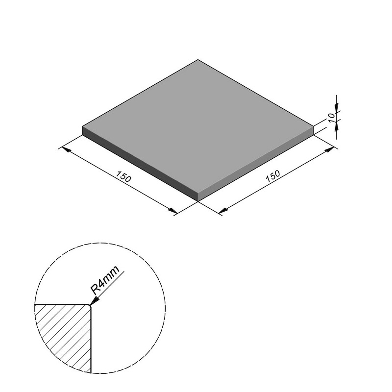 Megategel Smooth grey velvet 150x150x10cm - Smooth megategel afmeting 150x150 1 - Megategel Smooth grey velvet 150x150x10cm