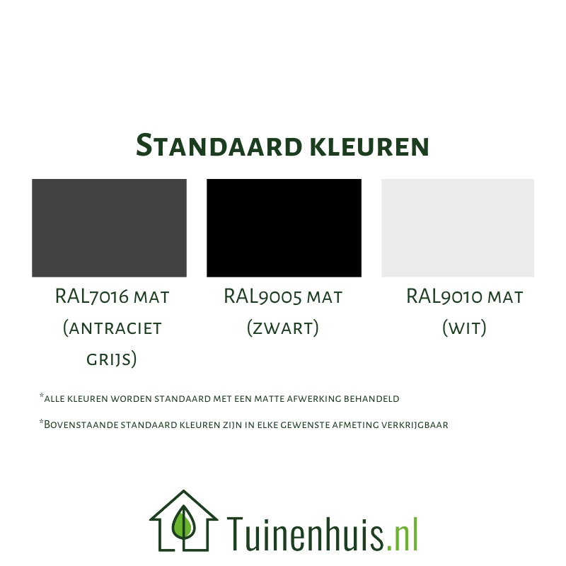 Gepoedercoat Staal Plantenbak Denver 80 diverse hoogtes - Standaard kleuren leverbaar 10 20 30 40 44 - Gepoedercoate Denver 80 Hoogte 30cm