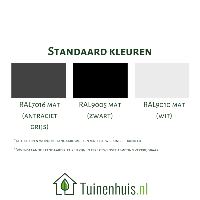 Gepoedercoat Staal Plantenbak Miami XXL 180x180cm diverse hoogtes - Standaard kleuren leverbaar 10 - Gepoedercoate Plantenbak Miami 180x180x30cm