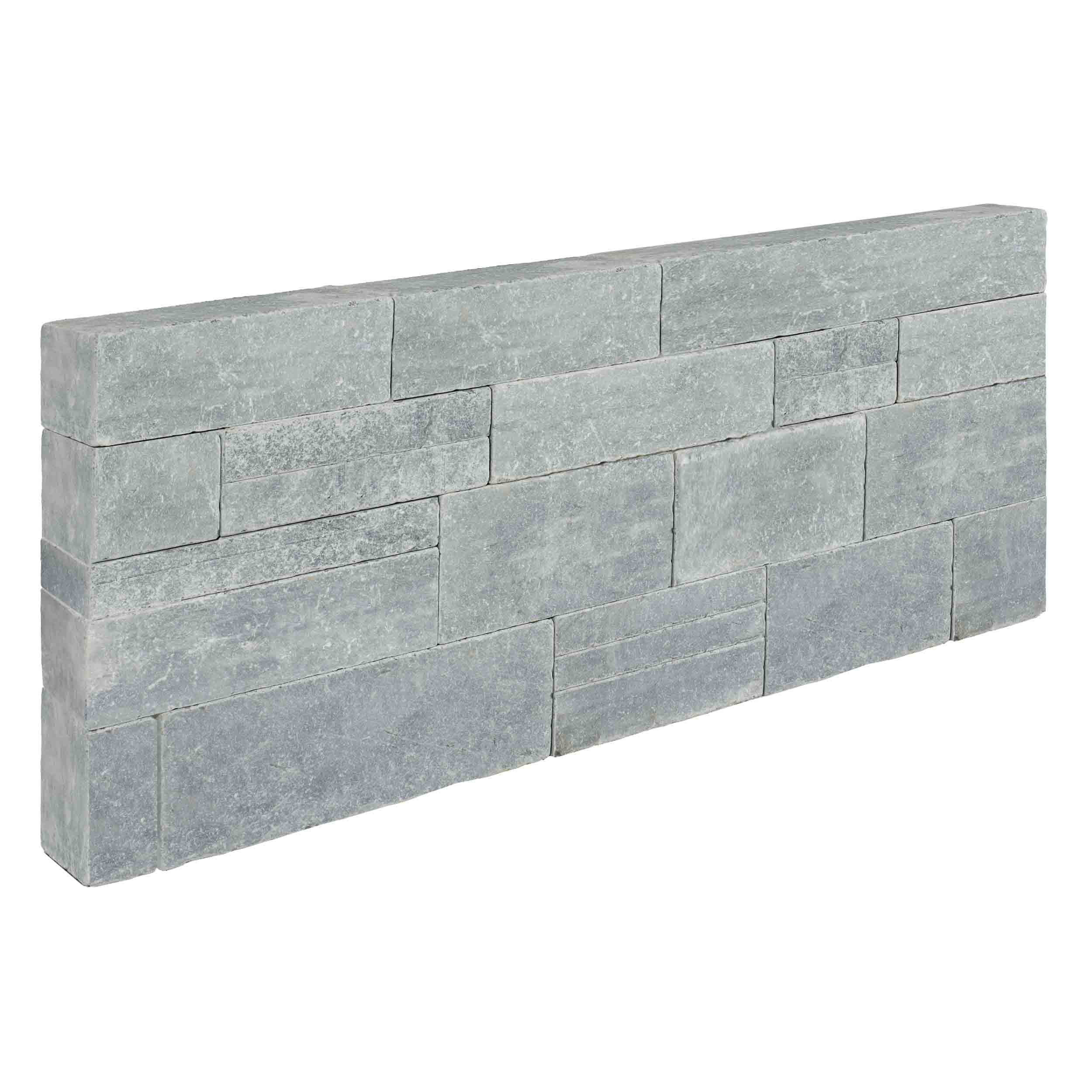Stapelblok Pietra Mediterrano Antique Blue Light diverse afmetingen - Stapelblokken pietra mediterrano antique blue light wildverband 1 - Stapelblok Pietra Mediterrano Antique Blue 