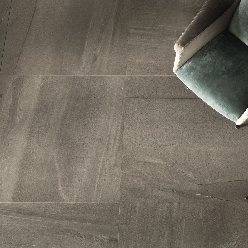 Ariostea Ultra Pietre Basaltina Moka Soft diverse afmetingen - Stone effect grey floors basaltina moka 02 - Ariostea Basaltina Moka Soft 100x100cm