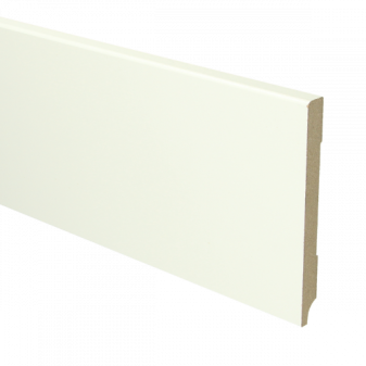 MDF Moderne plint 120x9 wit voorgelakt RAL 9010 - 120 hoge sfeerplint 3 - 16107