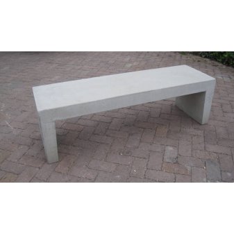 Betonnen Tuinbank Grijs/Zwart 220x45x45cm - Betonnen tuinbank grijs sfeer - Betonnen Tuinbank 220x45x45cm