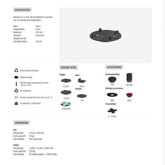 Comfort bovenplaat C6/4T tegels voeg 6mm - Comfort bovenplaat c64t tegels voeg 6 mm specificaties - Comfort bovenplaat C6/4T