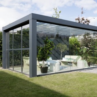 Verasol Cube veranda alle afmetingen - Gsw cube dicht - Verasol Cube 400x300cm met glasdak