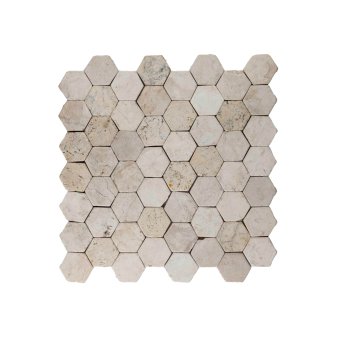 Parket kleine hexagon cr&egrave;me - Hexagon small cream - BN113 kleine hexagon cr&egrave;me