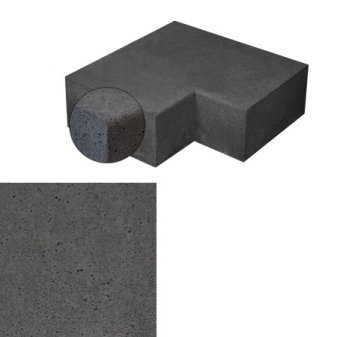 Traptrede Oud Hollands antraciet hoekstuk diverse afmetingen - Hoekstuk 20cm antraciet - Traptrede Oud Hollands antra hoekstuk 15cm