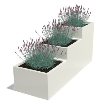 Gepoedercoat Staal Plantenbak Miami Special III 60 - Miami special3 600 ral9010 1 - Gepoedercoate Miami Special III 60