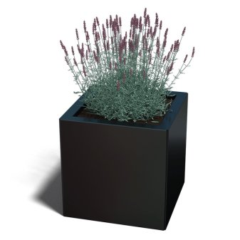 Gepoedercoat Staal Plantenbak Miami 40x40cm diverse hoogtes - Miami40x40x40 ral9005 1 - Gepoedercoate Plantenbak Miami 40x40x30cm