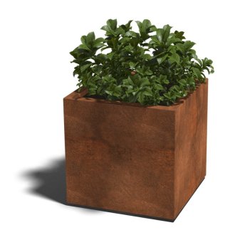 Cortenstaal Gelaste Plantenbak Montana 60x60x60cm - Pb las co 60x60x60 bodem corten - Cortenstaal Plantenbak Montana 60x60x60cm