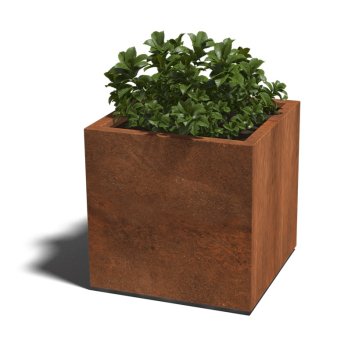 Cortenstaal Gelaste Plantenbak Montana 70x70x70cm - Pb las co 70x70x70 bodem corten - Cortenstaal Plantenbak Montana 70x70x70cm