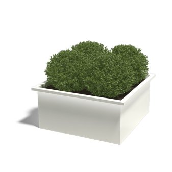 Gepoedercoat Staal Gelaste Plantenbak Alabama Met LED 100x100x50cm - Pb las led c 1000x1000x500 ral9010 1 - Gepoedercoate Alabama LED 100x100x50cm