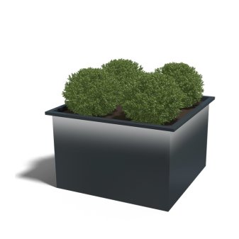 Gepoedercoat Staal Gelaste Plantenbak Alabama Met LED 120x120x80cm - Pb las led c 1200x1200x800 ral7016 - Gepoedercoate Alabama LED 120x120x80cm