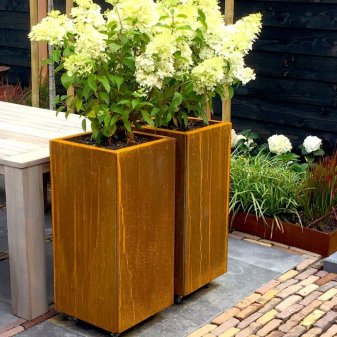Cortenstaal Plantenbak Miami 40x40cm diverse hoogtes - Pbcomi400x400x800 2 1 - Cortenstaal Plantenbak Miami 40x40x30cm