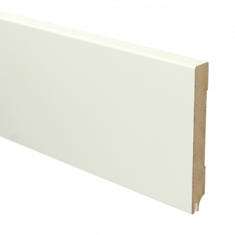 MDF Moderne plint 120x15 RAL 9010 + uitsparing - Plint met uitsparing 120 9010 - 16333