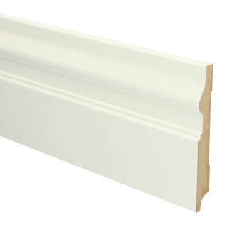 MDF Renaissance plint 120x15 wit voorgelakt RAL 9010 - Renaissance plint 120 9010 - 16066